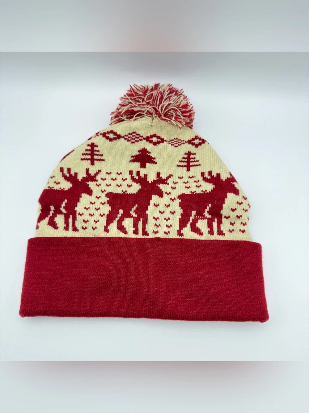 Merry Christmas Ya Filthy Animal Red & Cream Beanie